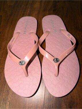 Pink Coach Abbigail flip-flops